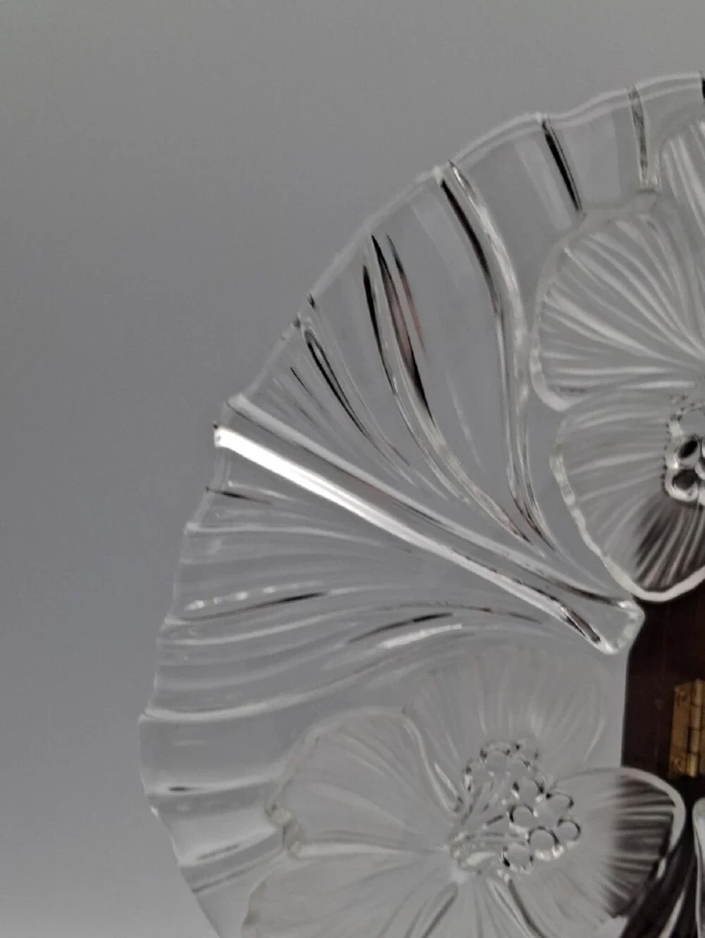 Clear Floral Glass Decorative Bowl - Home Accents